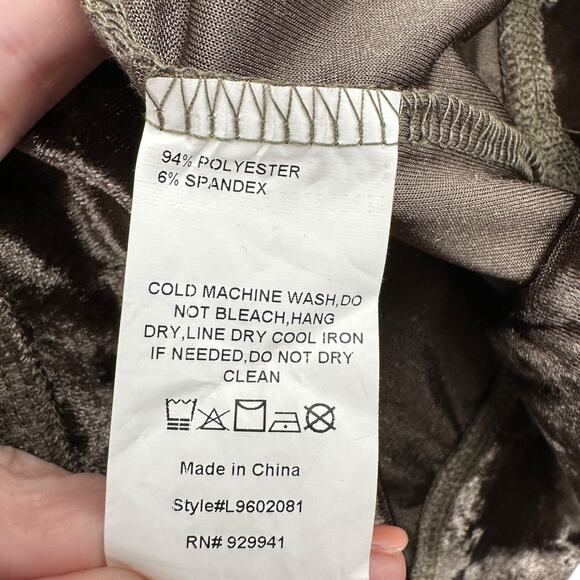 LUUKSE Grey Crushed Velvet Long Sleeve Quarter Zip Pullover Womens Extra Large - Picture 4 of 6